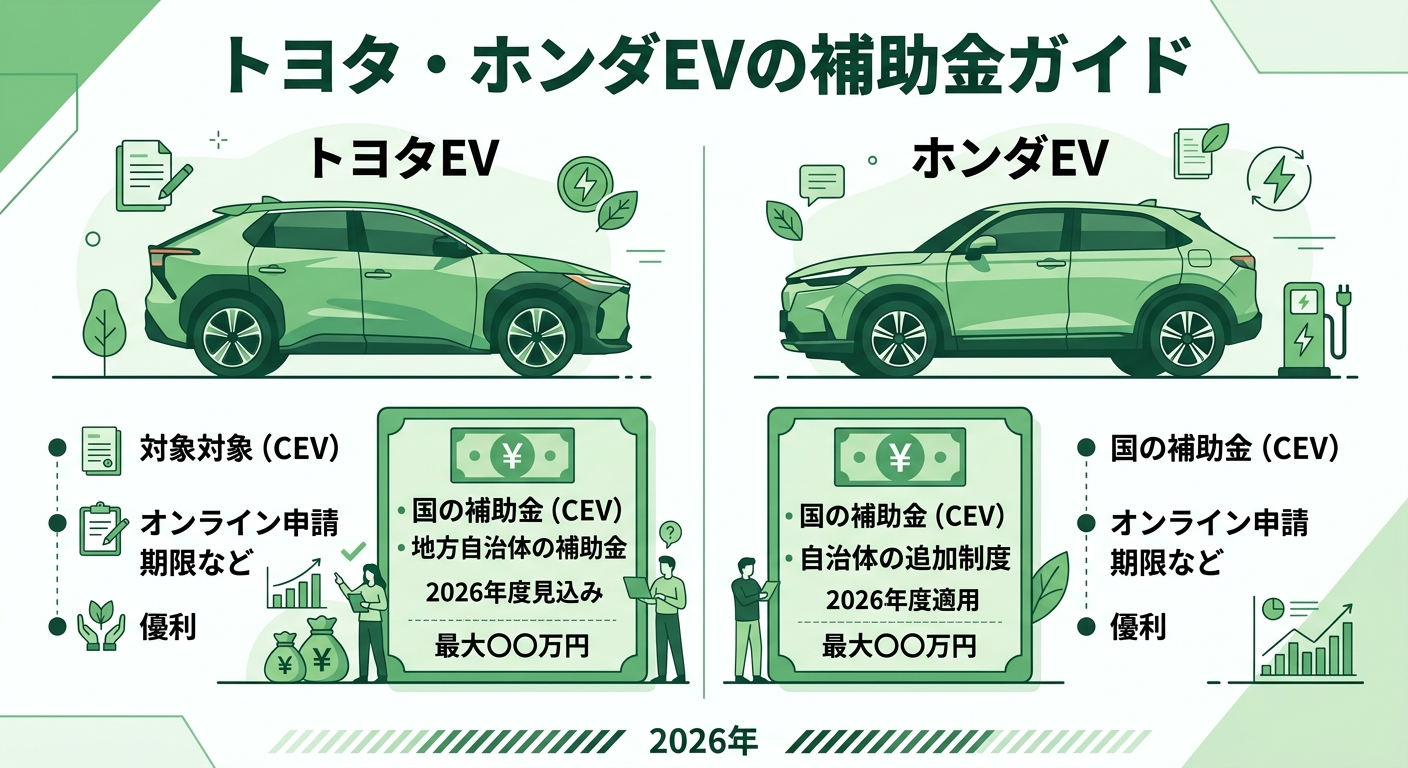 トヨタ・ホンダEVオーナーが使える充電器補助金2026