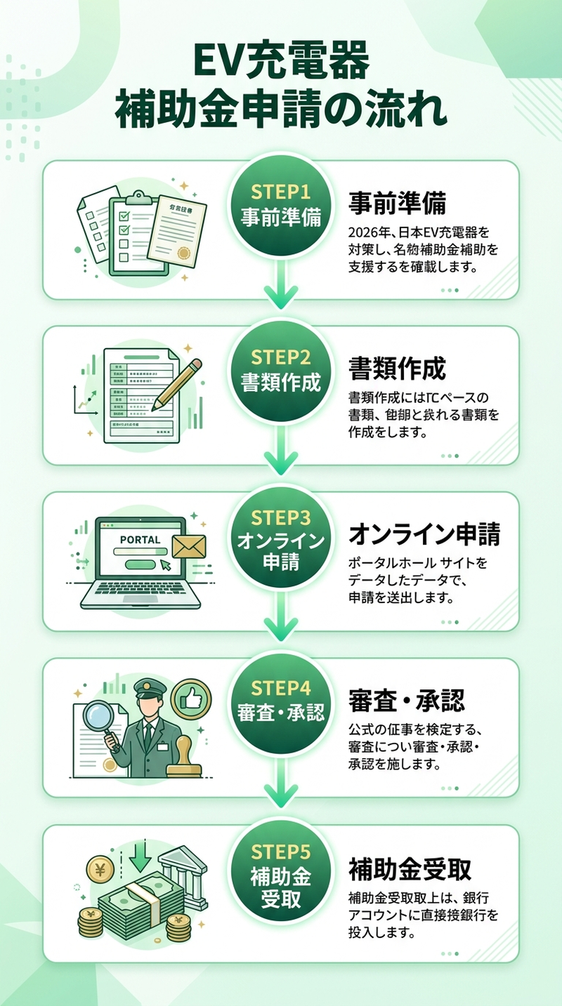 EV充電器の補助金申請ガイド2026｜必要書類・手順・審査のコツを完全解説