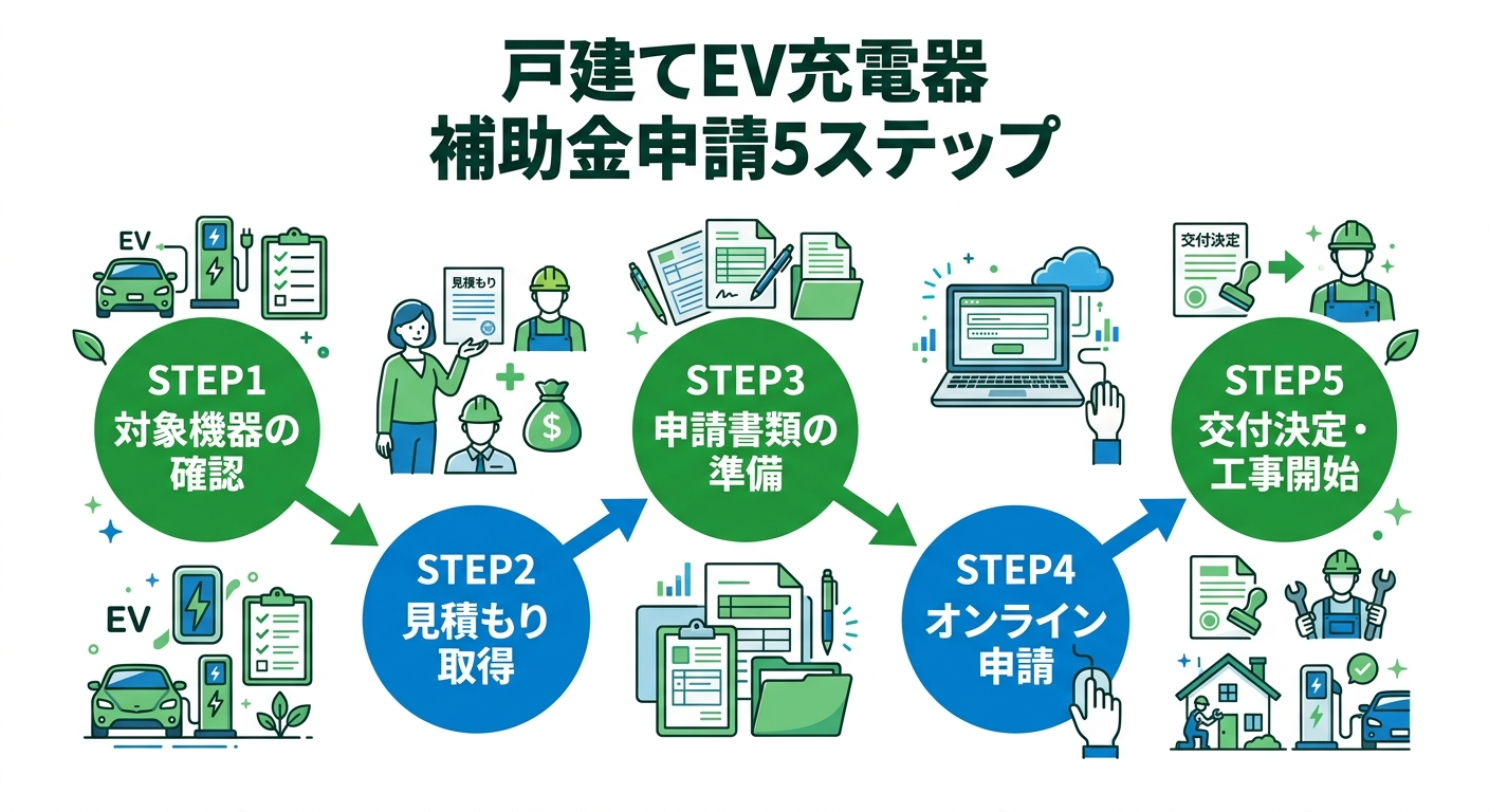 EV充電器補助金 戸建て申請方法2026｜必要書類・手順・よくある失敗を完全解説