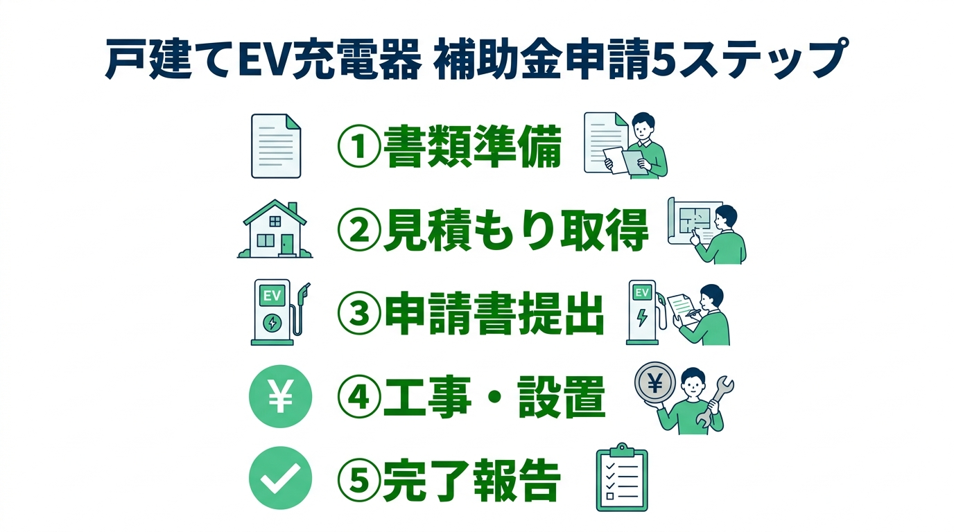 EV充電器補助金2026 戸建て申請方法｜必要書類・手順・よくある失敗を完全解説